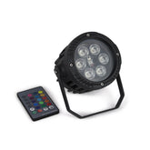 Led Par Light with 6pcs*3W Lamp Beads Remote Control Waterproof Light Outdoor Smooth RGB 3in1 Color for Stage Event Home Garden